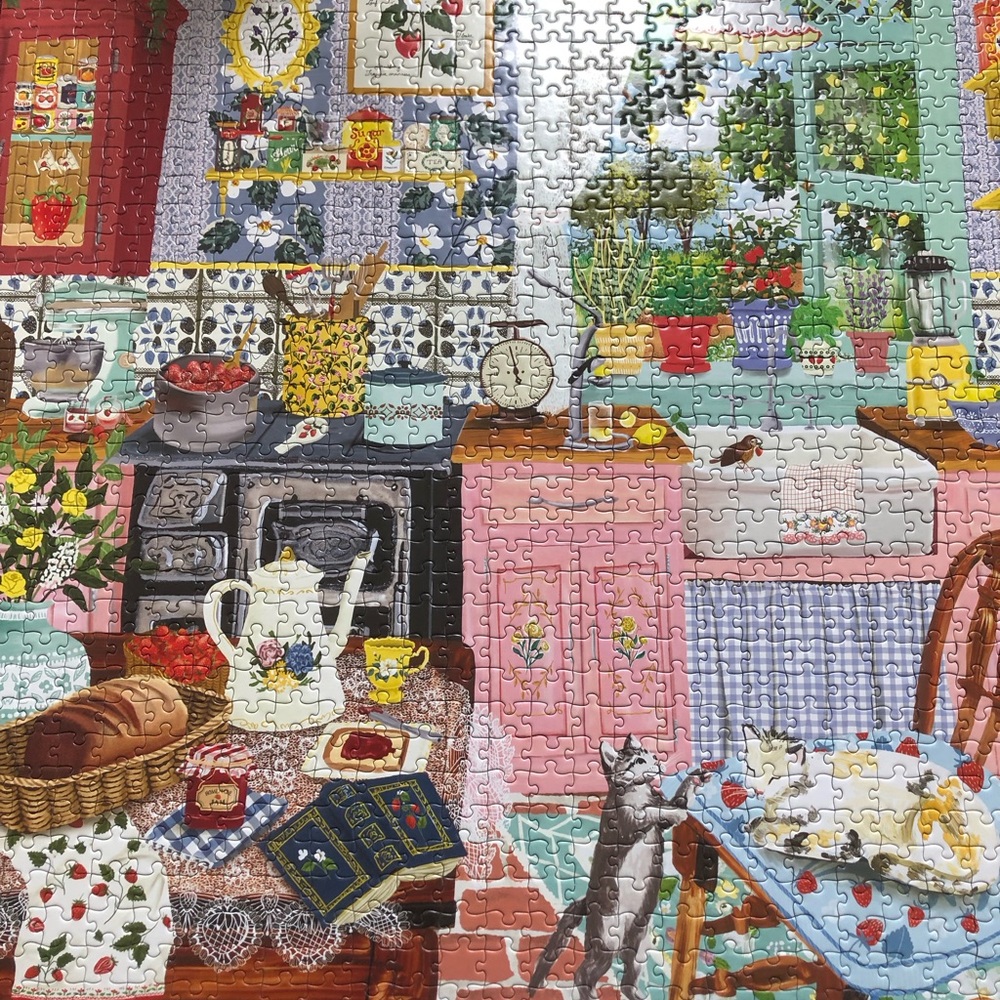 EeBoo Strawberry Kitchen 1000 piece puzzle - Picture 5 of 6